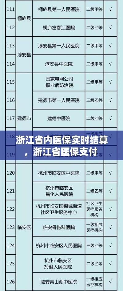 浙江省内医保实时结算,浙江省医保支付