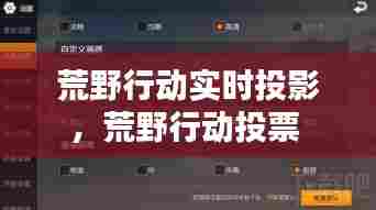 荒野行动实时投影,荒野行动投票