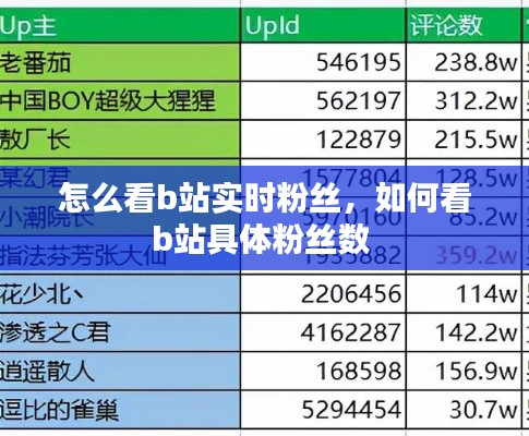 怎么看b站实时粉丝,如何看b站具体粉丝数