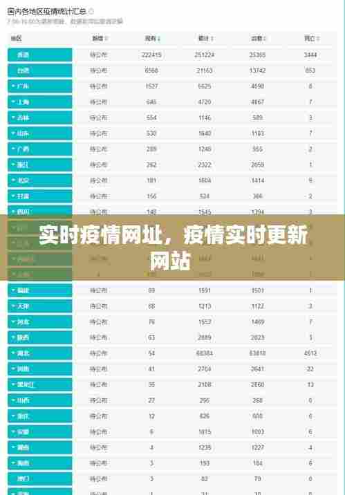 实时疫情网址,疫情实时更新网站