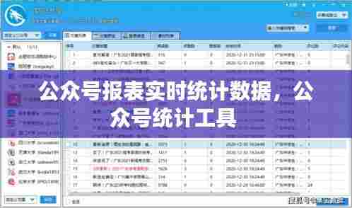 公众号报表实时统计数据,公众号统计工具