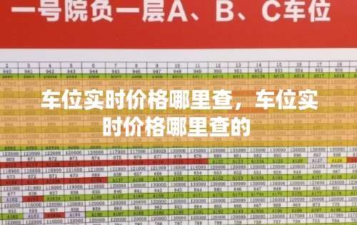 车位实时价格哪里查,车位实时价格哪里查的