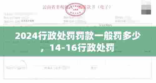 2024行政处罚罚款一般罚多少,14-16行政处罚