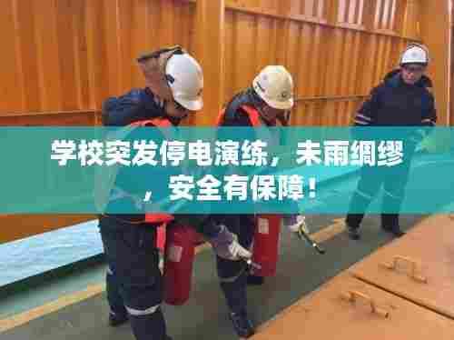 学校突发停电演练，未雨绸缪，安全有保障！