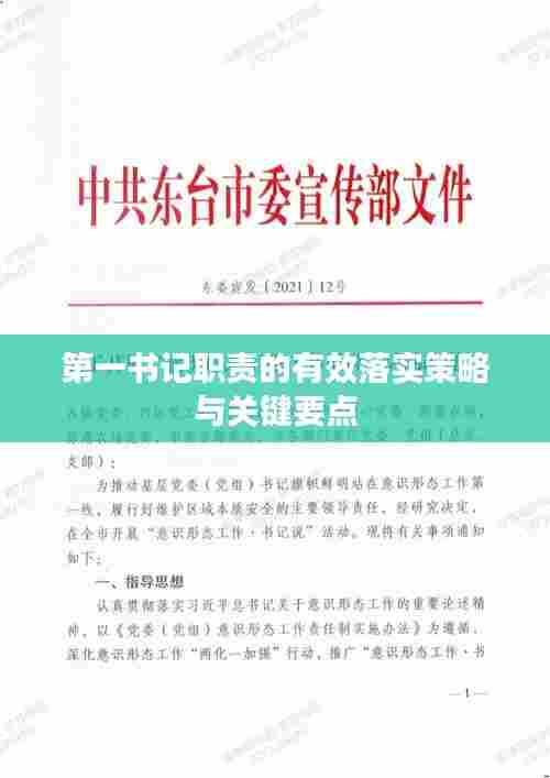 第一书记职责的有效落实策略与关键要点