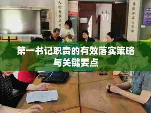 第一书记职责的有效落实策略与关键要点