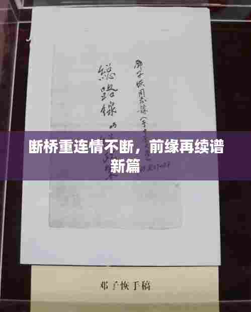 断桥重连情不断,前缘再续谱新篇