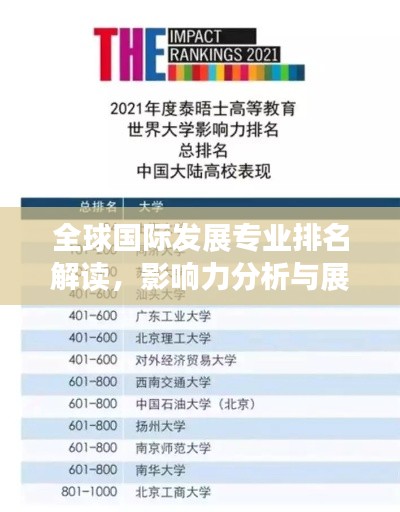 全球国际发展专业排名解读,影响力分析与展望