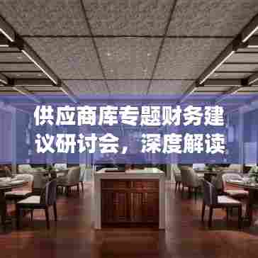供应商库专题财务建议研讨会,深度解读财务优化策略
