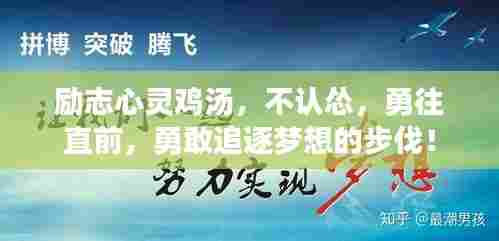励志心灵鸡汤,不认怂,勇往直前,勇敢追逐梦想的步伐!