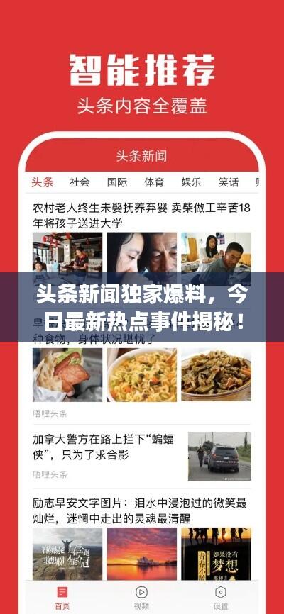 头条新闻独家爆料,今日最新热点事件揭秘!