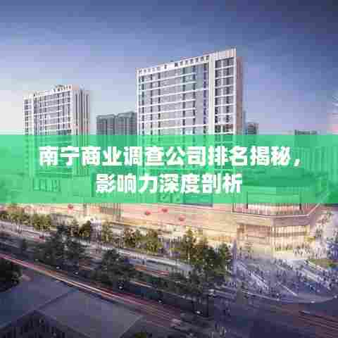 南宁商业调查公司排名揭秘,影响力深度剖析