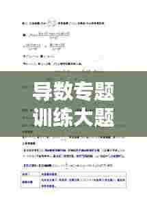 导数专题训练大题解析攻略，助你轻松掌握核心知识！