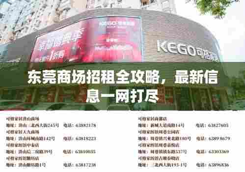 东莞商场招租全攻略,最新信息一网打尽