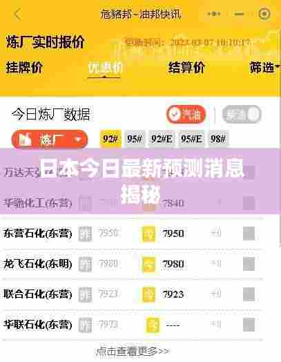 日本今日最新预测消息揭秘