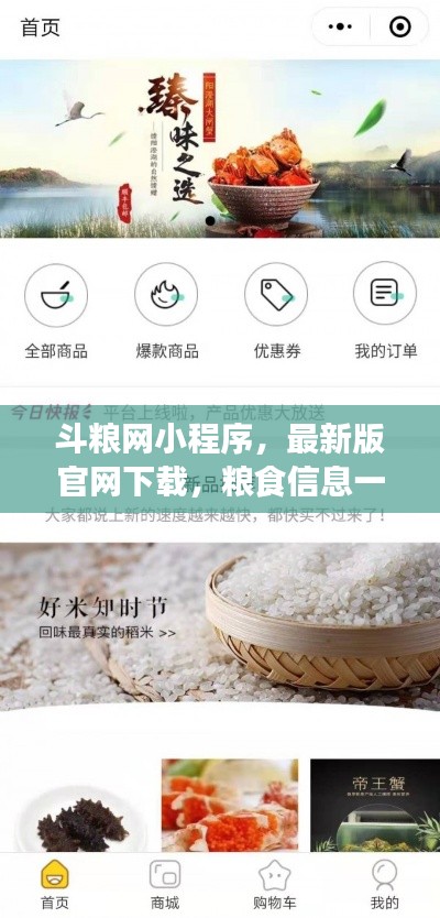 斗粮网小程序,最新版官网下载,粮食信息一键获取!