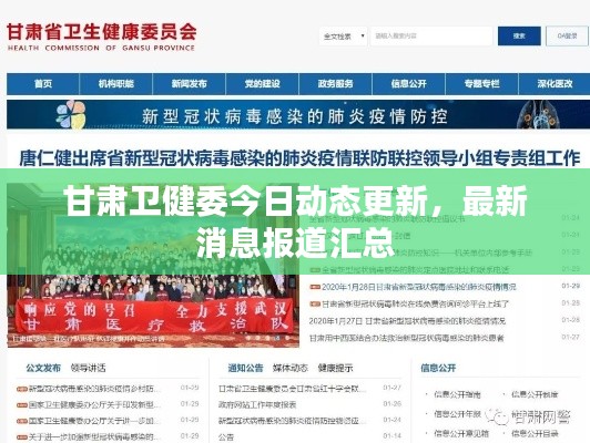 甘肃卫健委今日动态更新,最新消息报道汇总
