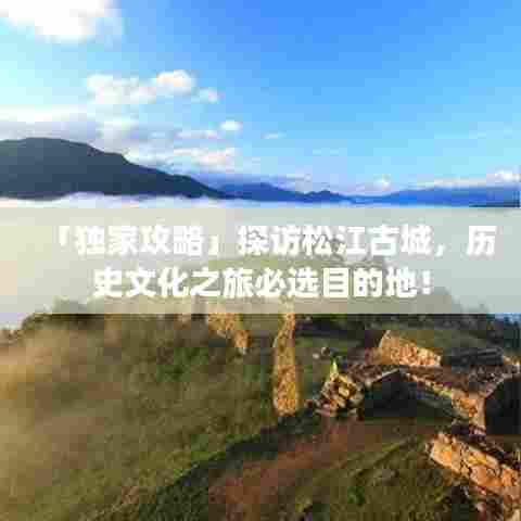 「独家攻略」探访松江古城,历史文化之旅必选目的地!